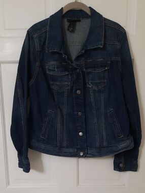 Lane Bryant Dark Blue Denim Jean Jacket